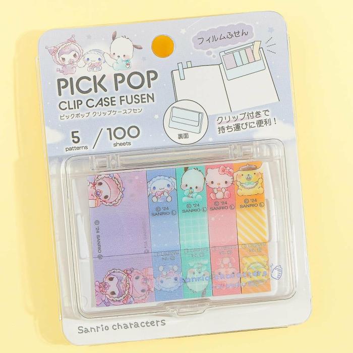 Sticky Notes |  Sanrio Characters Baby Gang Pick Pop Clip Case Sticky Notes Stationery Sticky Notes