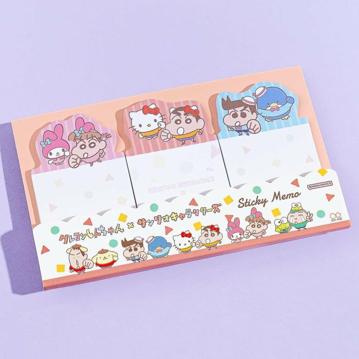 Sticky Notes |  Sanrio Characters X Crayon Shin-Chan Sticky Notes Set Stationery Sticky Notes