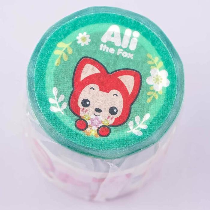 Tapes & Stickers |   Masking Tape Set – Ali The Fox Flower Harvest – 2 Pcs Stationery Tapes & Stickers