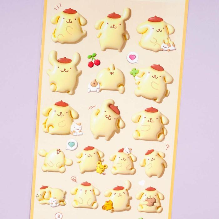 Tapes & Stickers |  Pompompurin Pose Party Puffy Stickers Stationery Tapes & Stickers