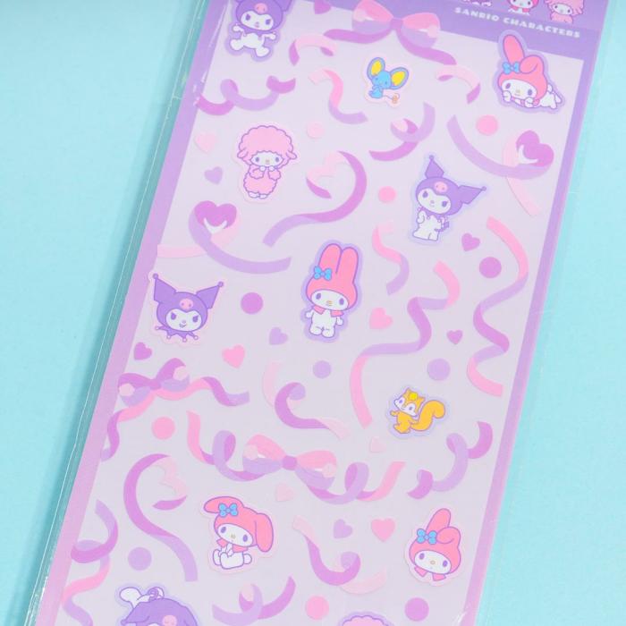 Tapes & Stickers |  Sanrio Characters Popping Party Stickers – Twilight Purple Stationery Tapes & Stickers