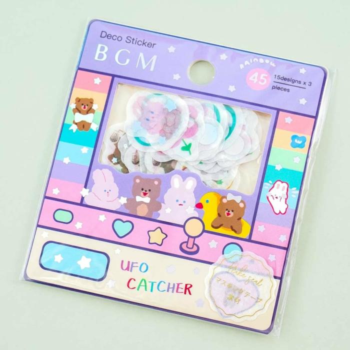 Tapes & Stickers |   Sticker Flakes – Animal Ufo Catcher Stationery Tapes & Stickers