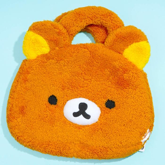 Tote Bags |  Rilakkuma Face Fluffy Mini Tote Bag Bags Tote Bags