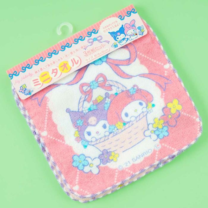 Travel |  My Melody & Kuromi Mini Towel Set – 3 Pcs Accessories Travel