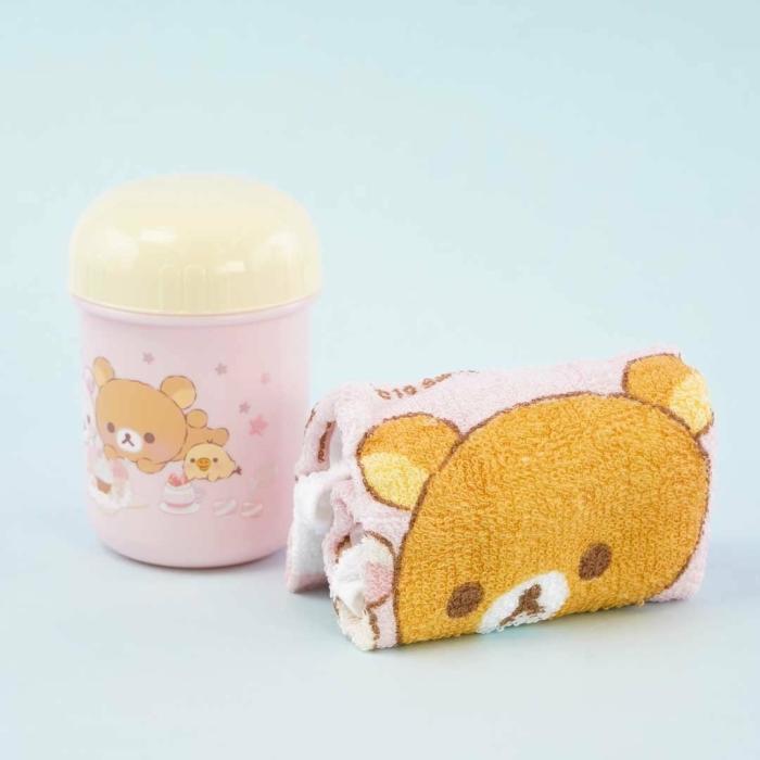 Travel |  Rilakkuma & Friends Wet Towel With Cylinder Case Accessories Travel