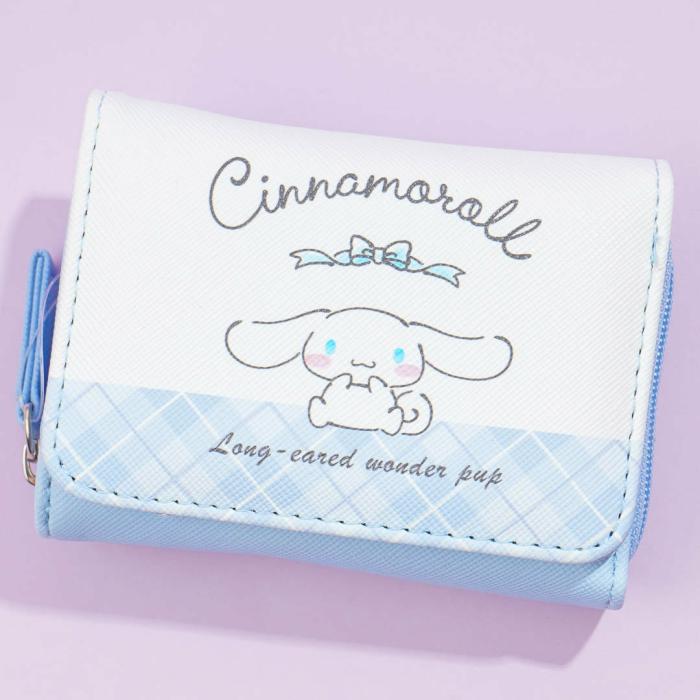 Wallets & Purses |  Cinnamoroll Plaid Mini Trifold Wallet Accessories Wallets & Purses