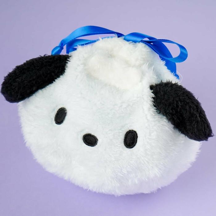 Pouches |  Pochacco Fluffy Face Drawstring Pouch Bags Pouches