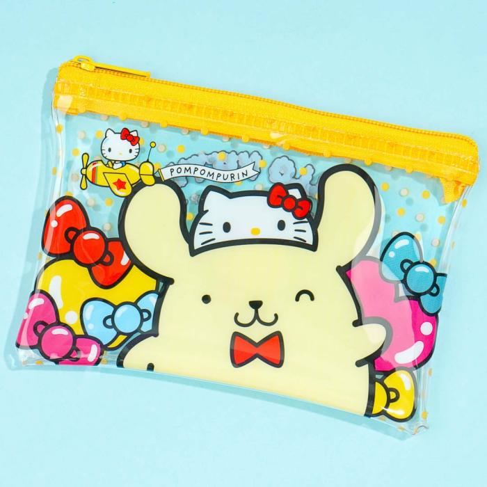 Pouches |  Hello Kitty 50Th Anniversary Flat Pouch – Pompompurin Bags Pouches